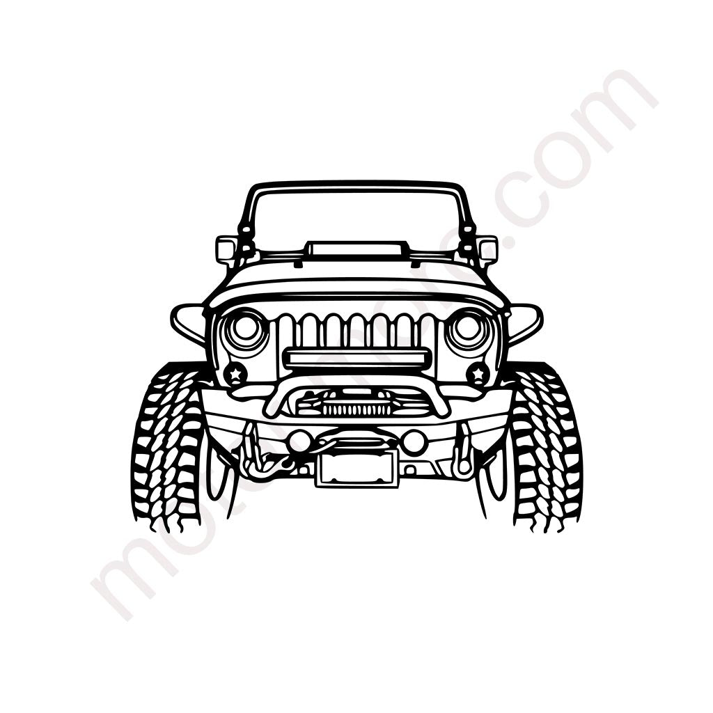 Wrangler Front Metall-Silhouette