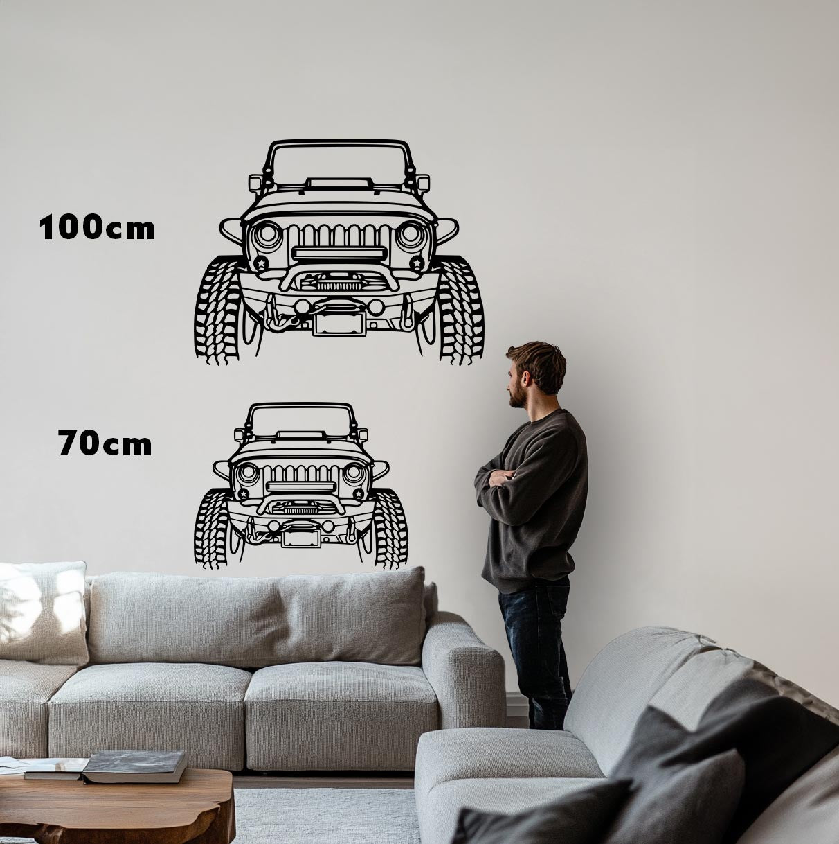 Wrangler Front Metall-Silhouette