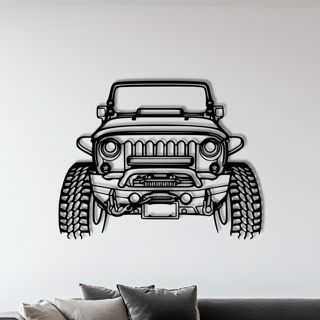 Wrangler Front Metall-Silhouette