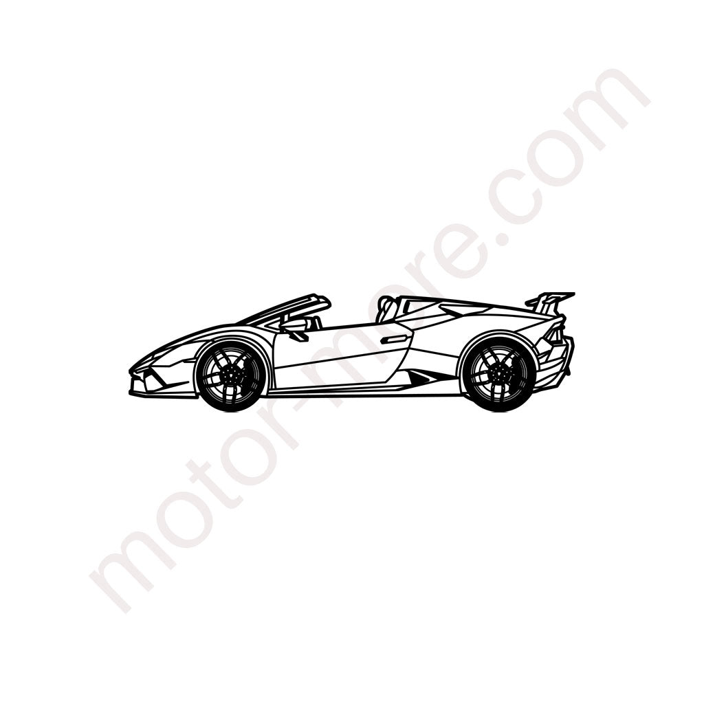 Huracán Performante Spyder – Metall-Silhouette