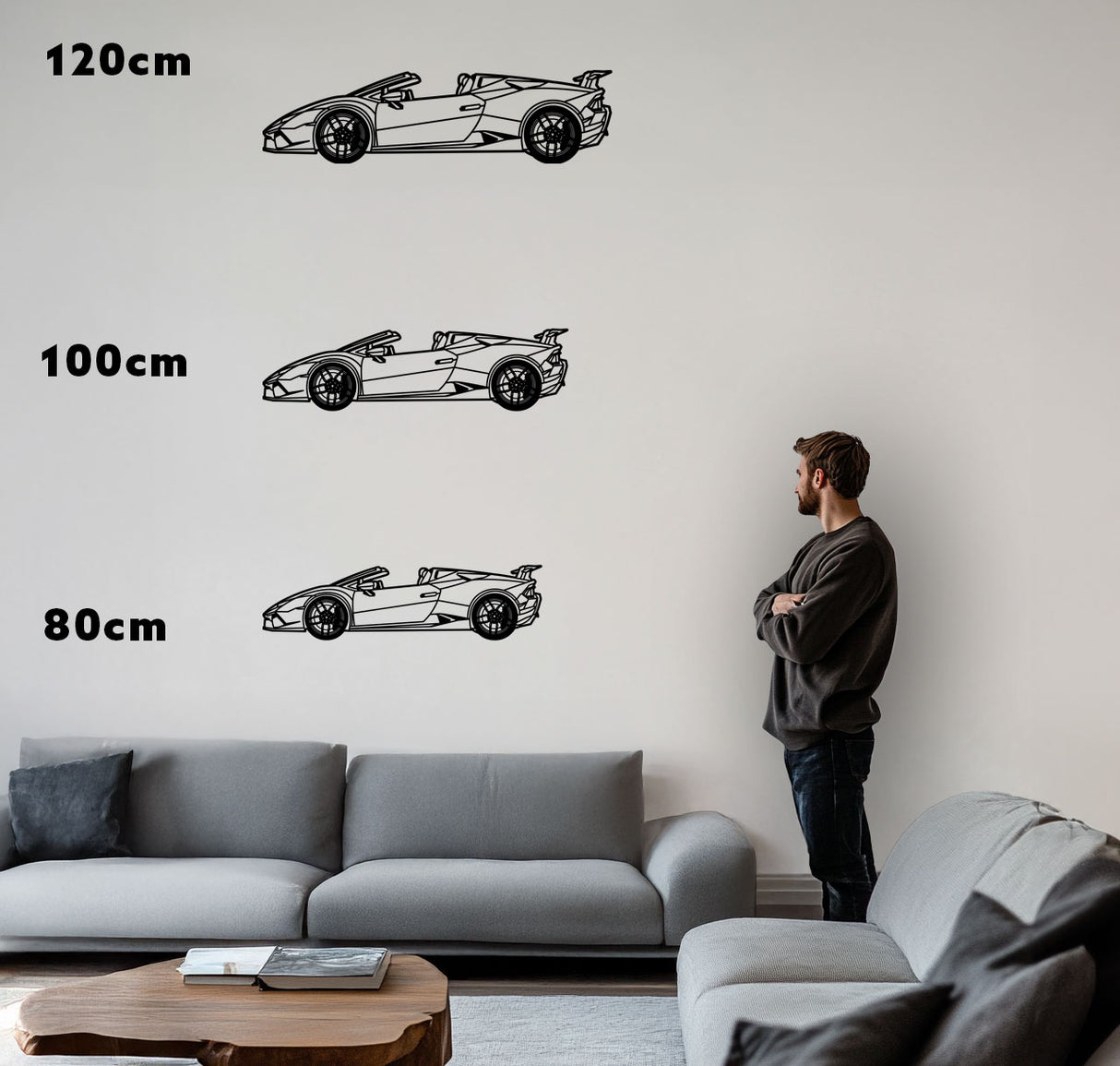 Huracán Performante Spyder – Metall-Silhouette