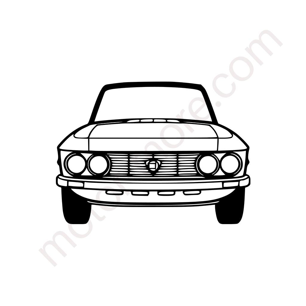 Fulvia 1973 Front Metall-Silhouette
