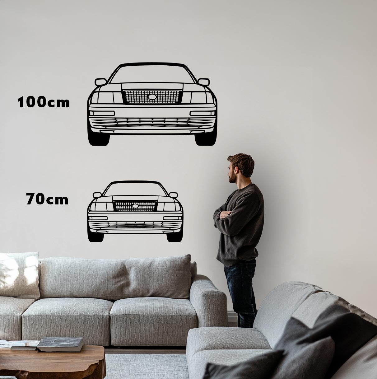 LS400 Front Metall-Silhouette