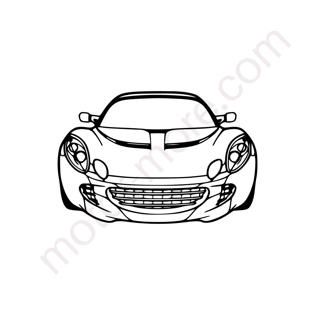 Elise SC 2010 Front Metall-Silhouette