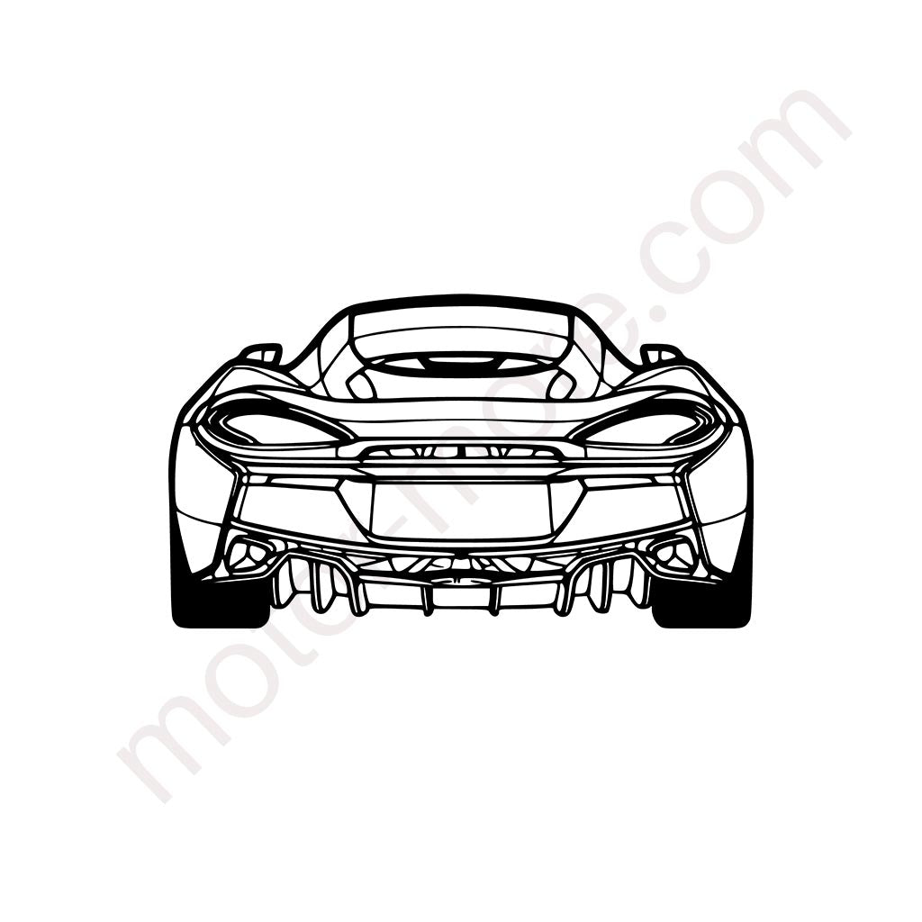 570GT Heck Metall-Silhouette