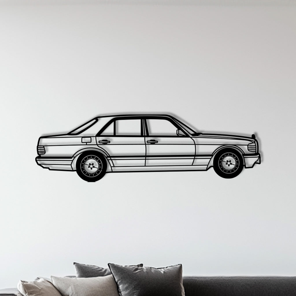 W126 300 SEL – Metall-Silhouette
