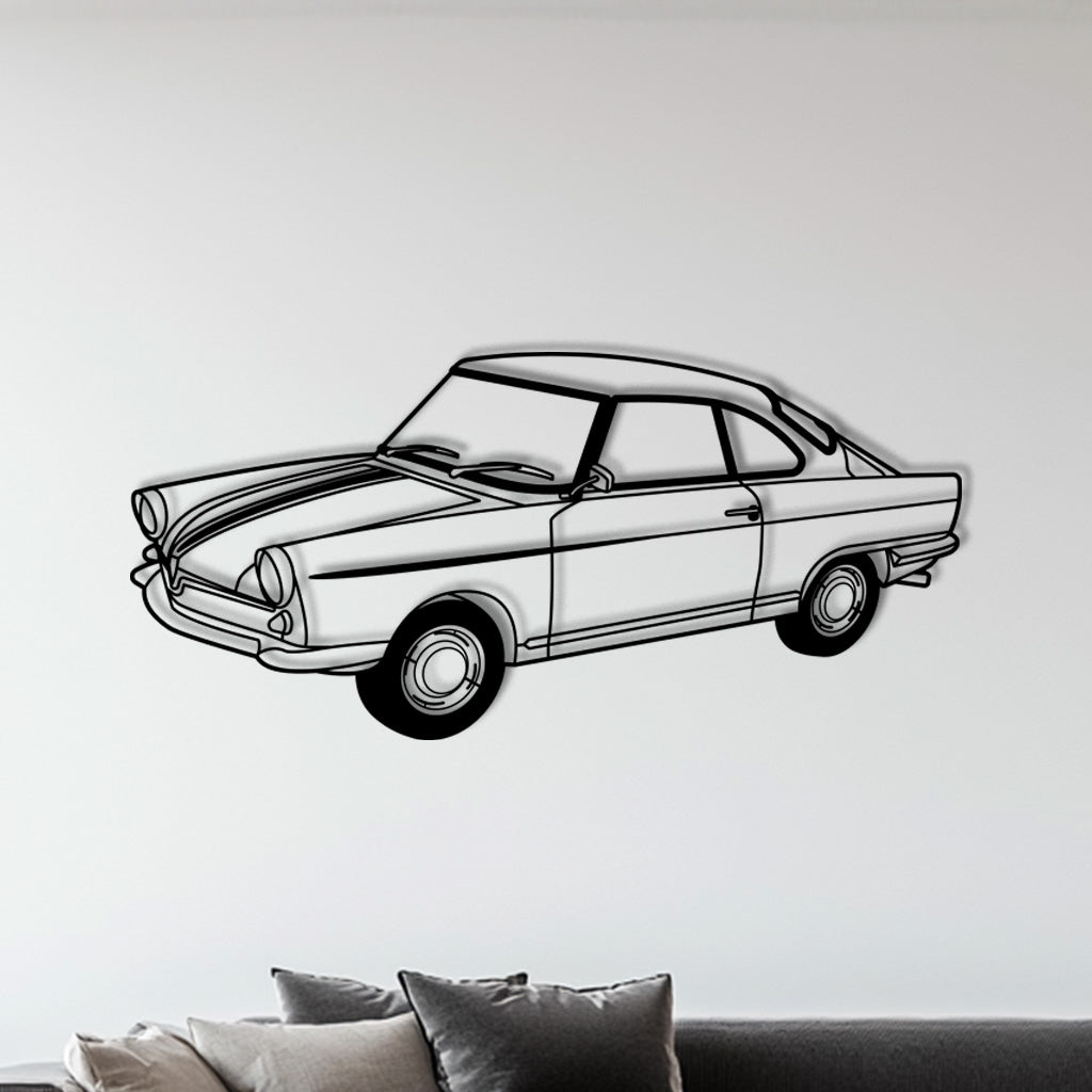 NSU Prinz – Metall-Silhouette