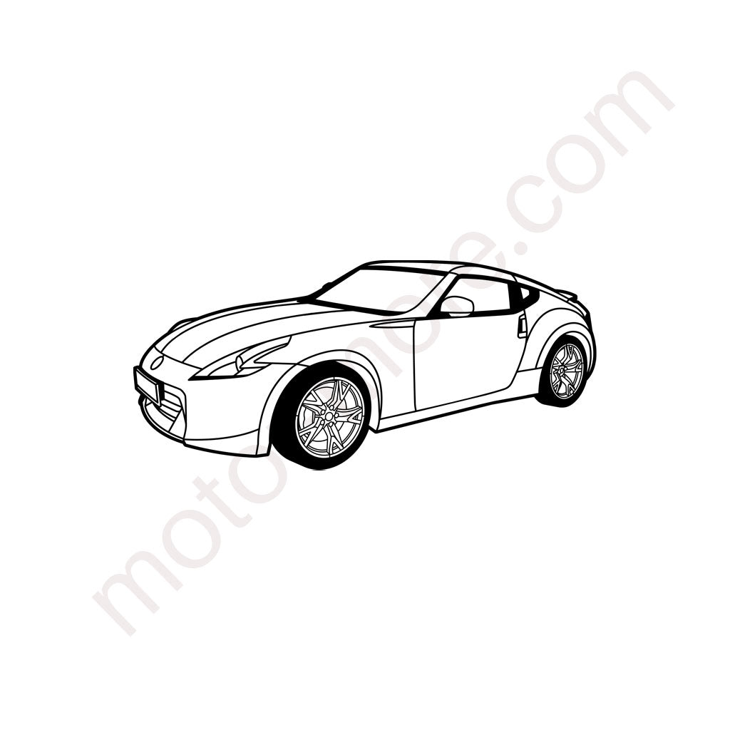 370Z – Metall-Silhouette