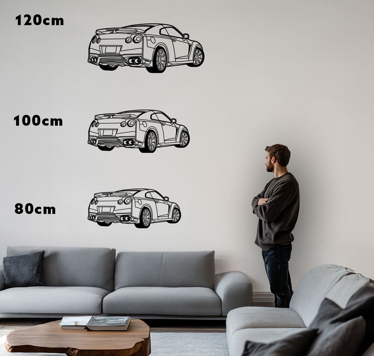 GTR Skyline R35 – Metall-Silhouette