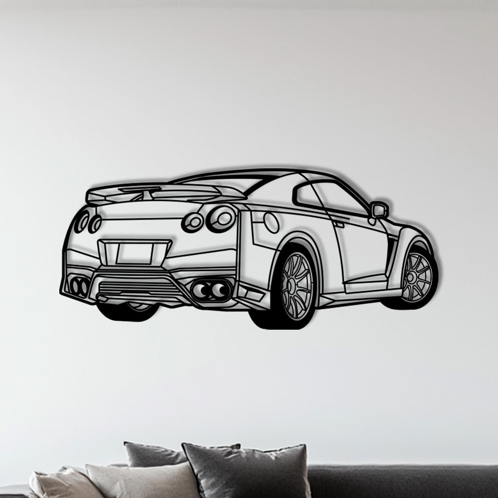 GTR Skyline R35 – Metall-Silhouette