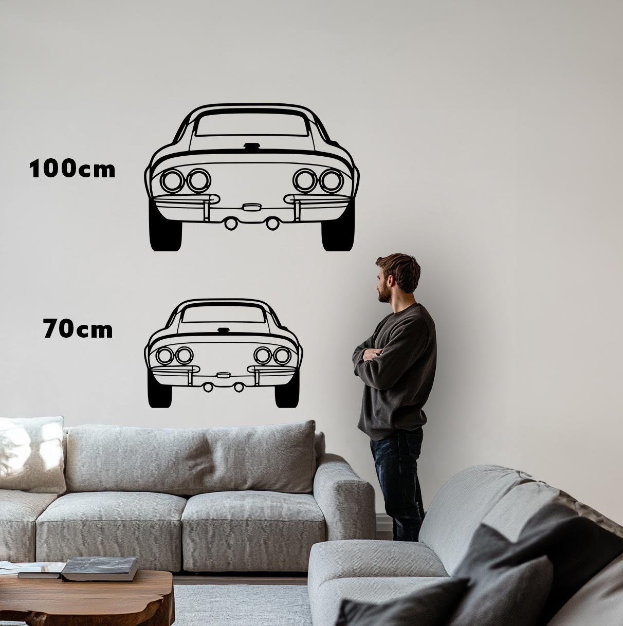 GT 1970 Heck Metall-Silhouette