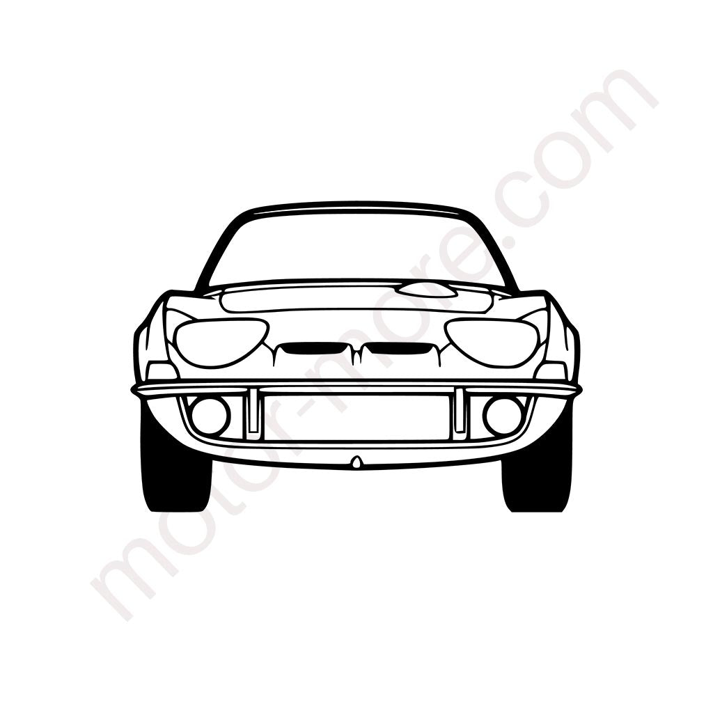 GT 1970 Front Metall-Silhouette