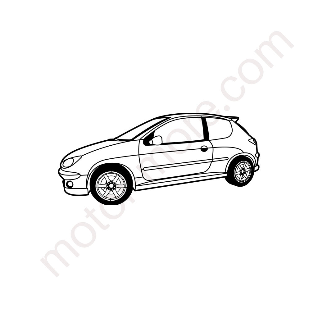 206 GTI – Metall-Silhouette