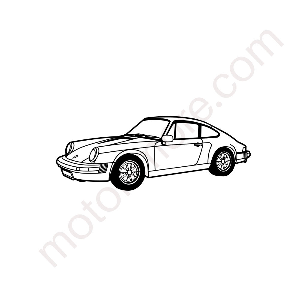 911 G-Modell – Metall-Silhouette