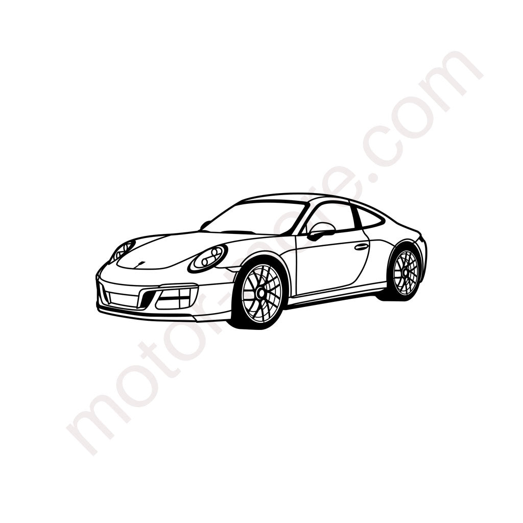 911 – Metall-Silhouette