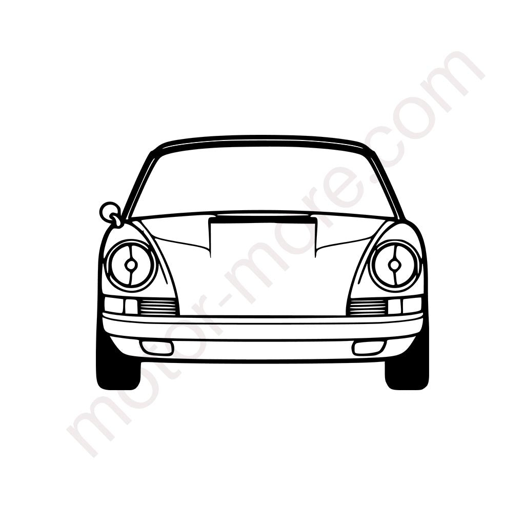 911 1965 Front Metall-Silhouette