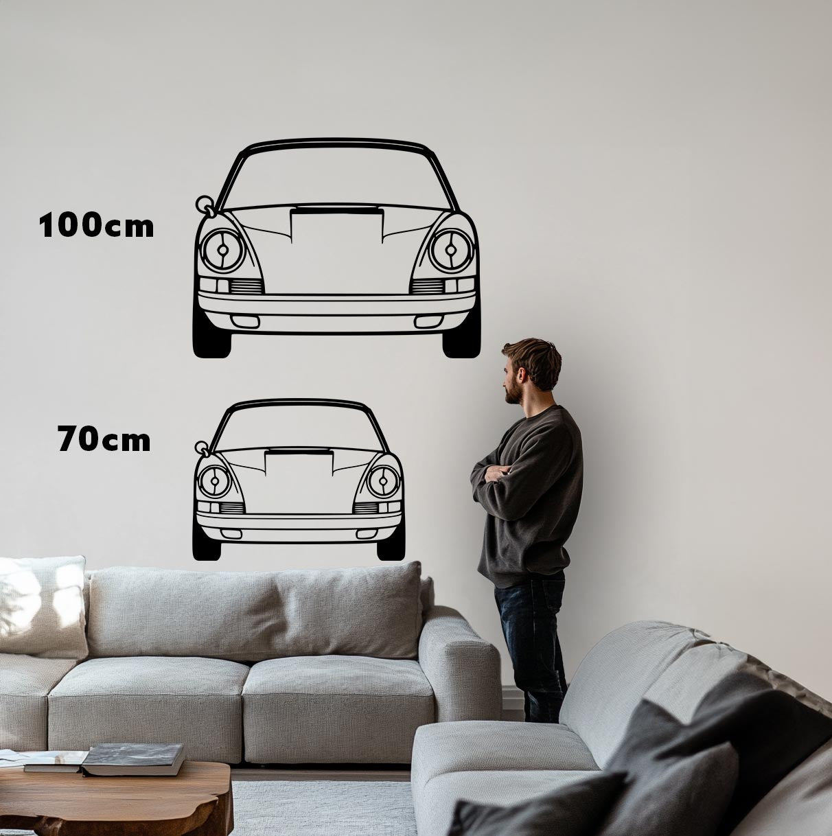 911 1965 Front Metall-Silhouette