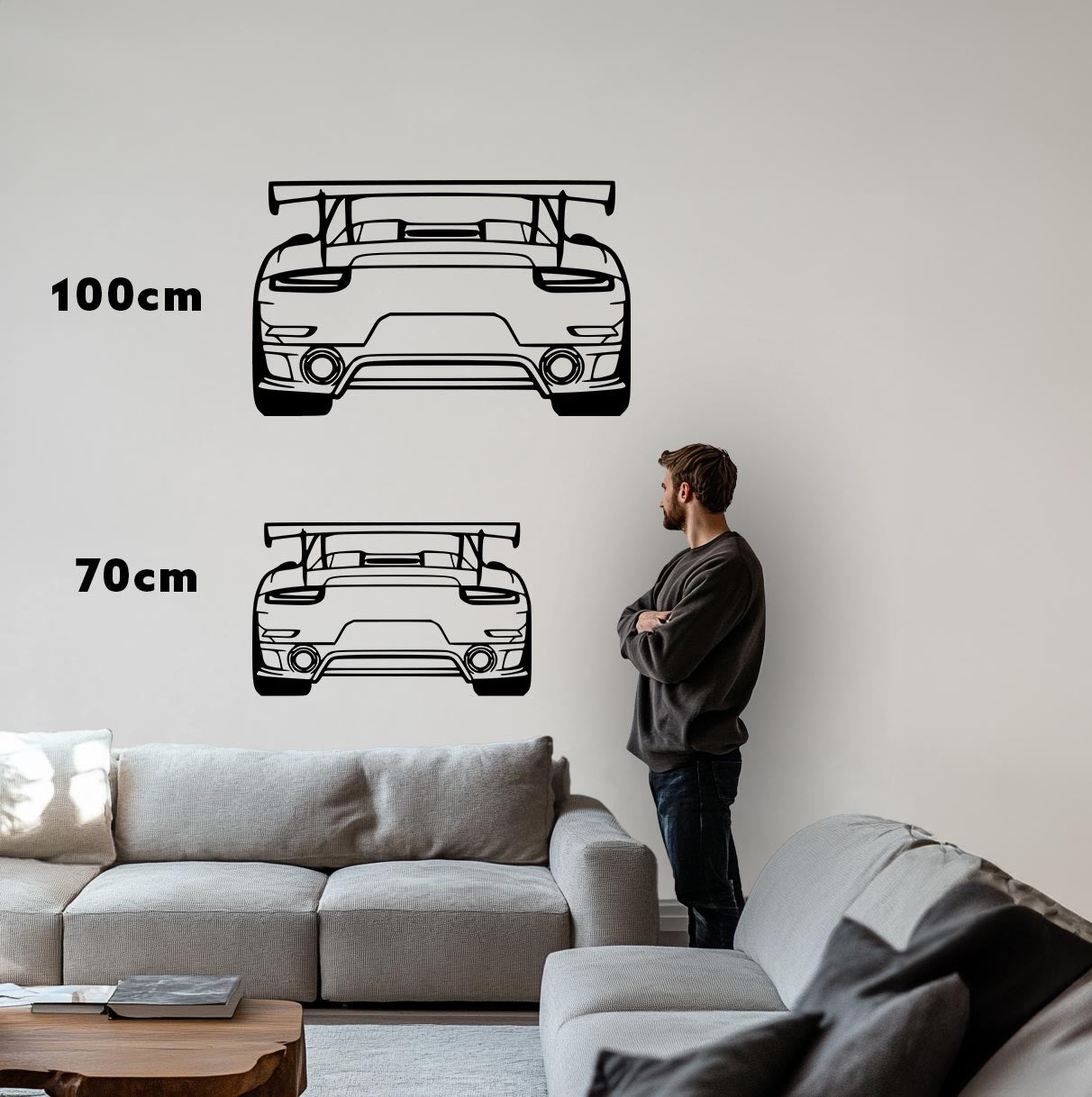 911 GT2 RS 2019 Heck Metall-Silhouette