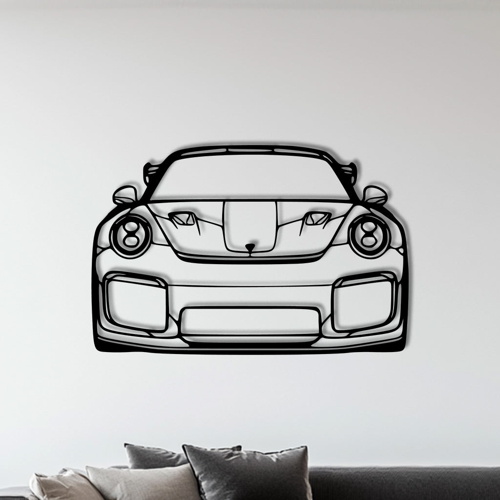 911 GT2 RS 2019 Front Metall-Silhouette