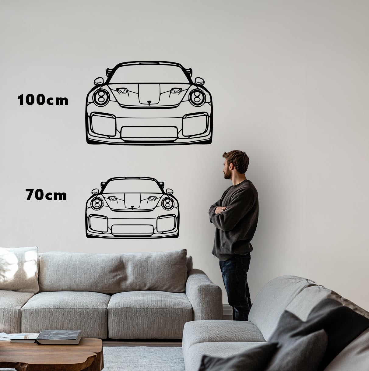 911 GT2 RS 2019 Front Metall-Silhouette