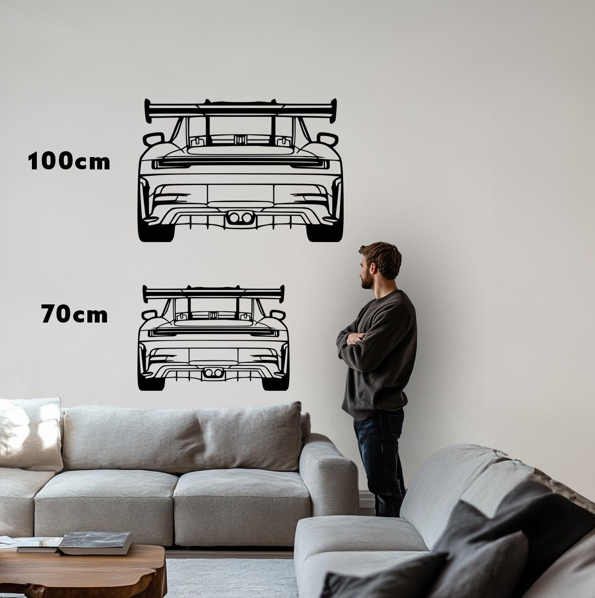 911 GT3 RS (992) Heck Metall-Silhouette