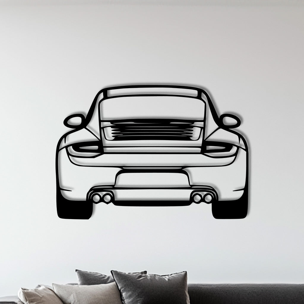 911 (997) Heck Metall-Silhouette