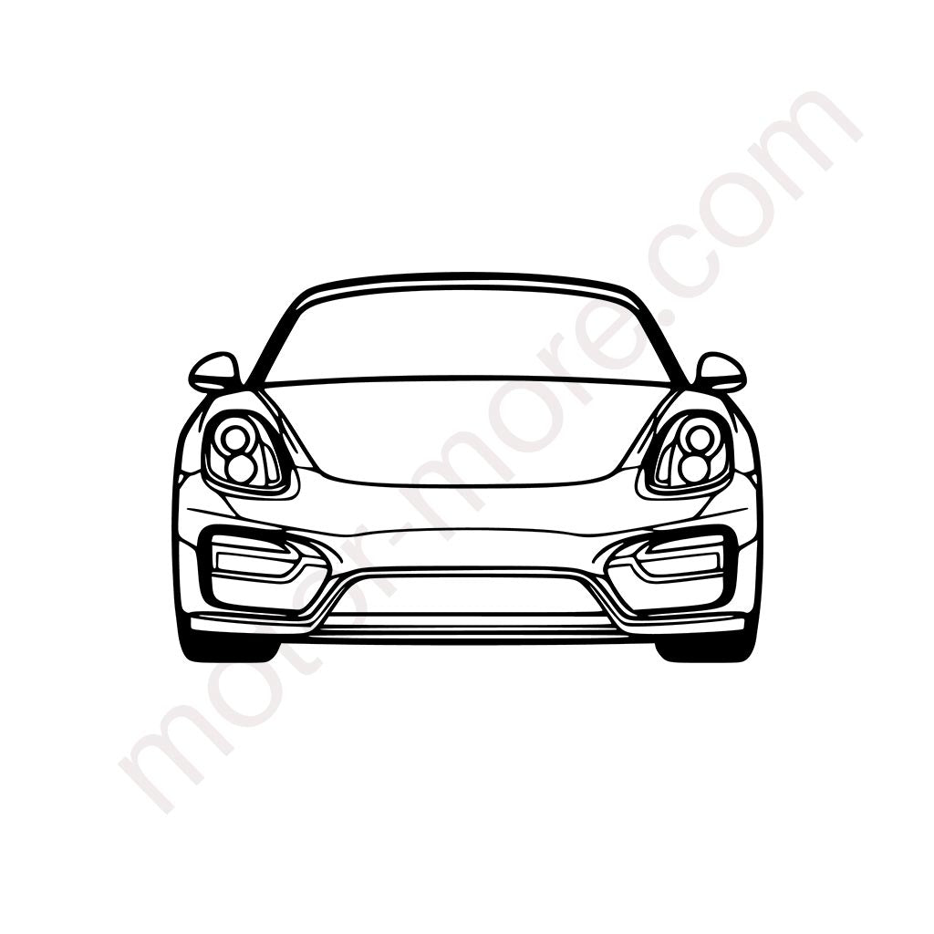 981 Boxster Front Metall-Silhouette
