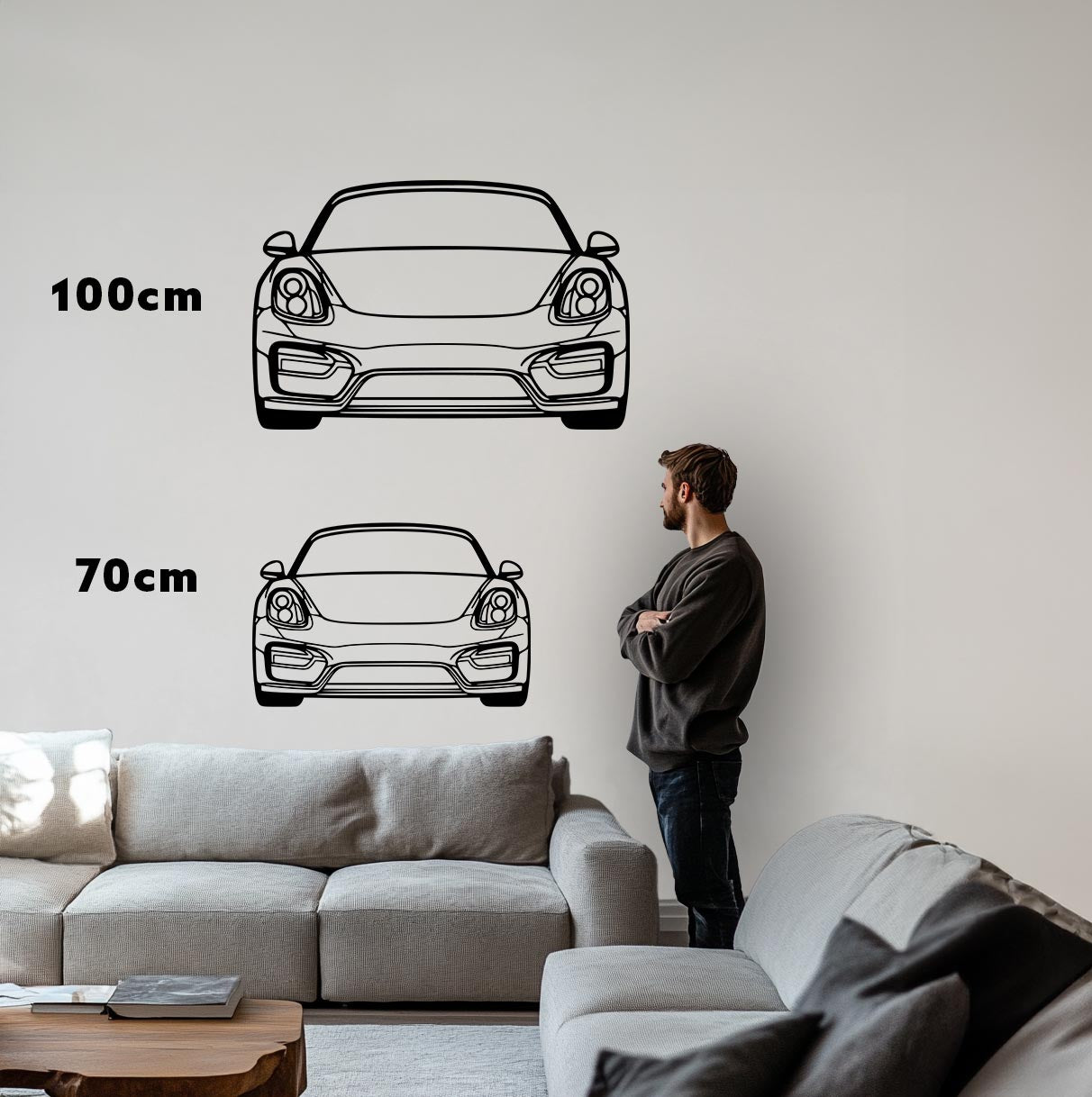 981 Boxster Front Metall-Silhouette
