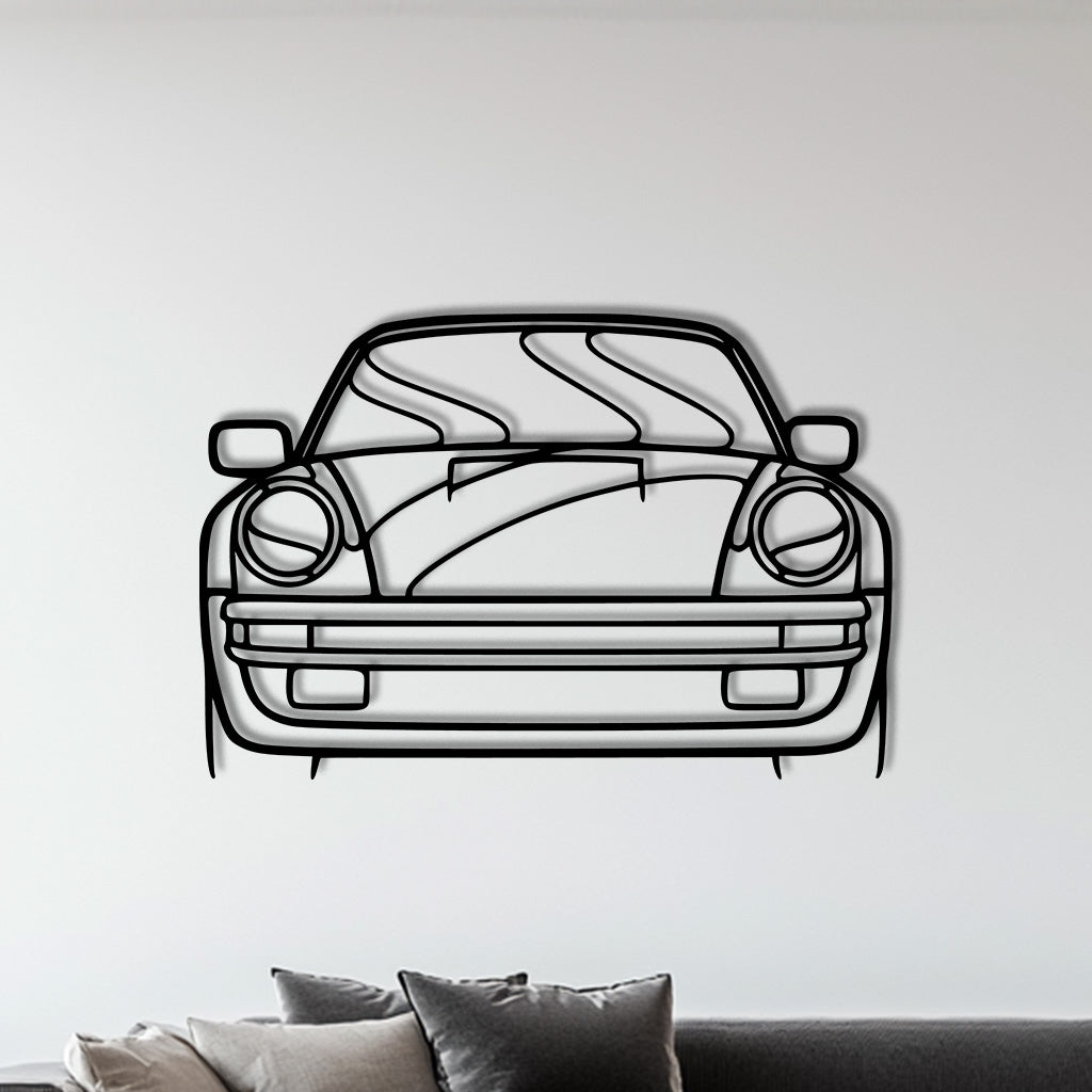 911 Line Metall-Silhouette