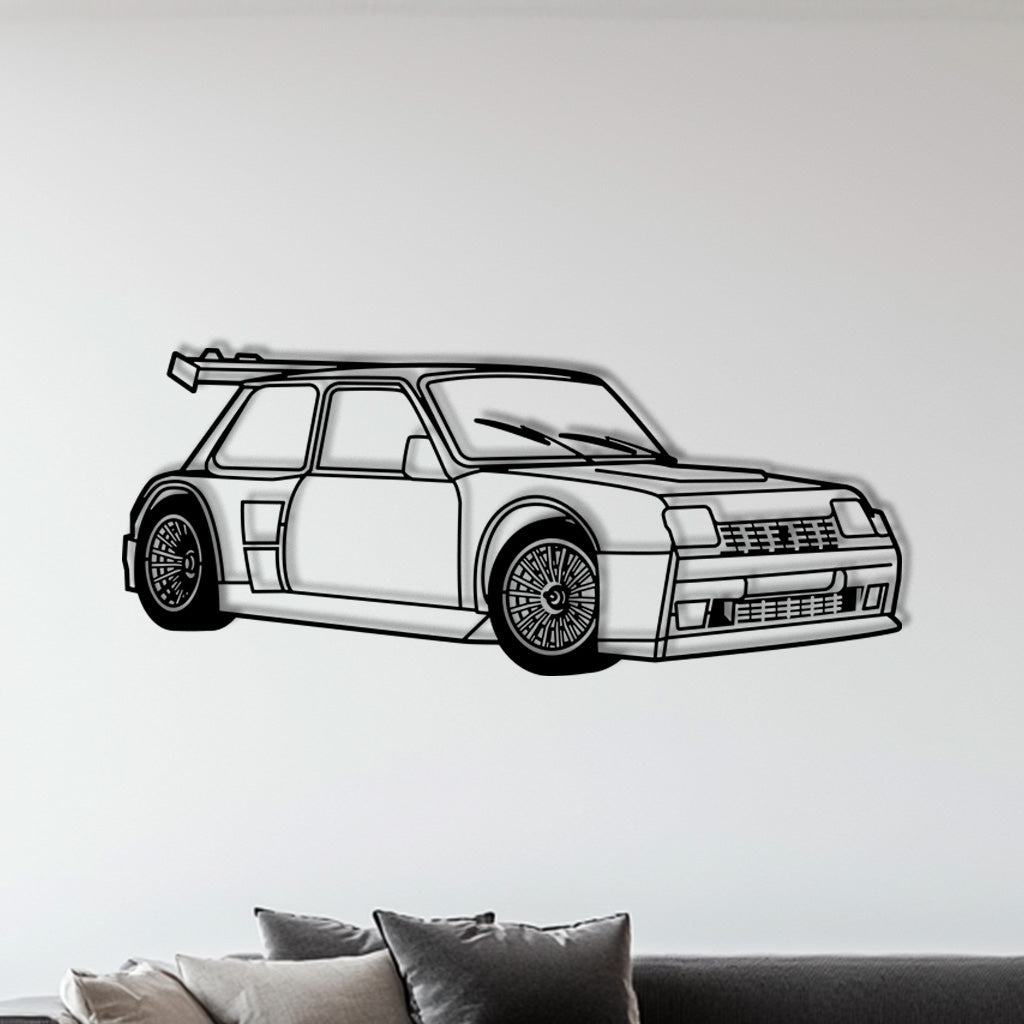 R5 Turbo Maxi – Metall-Silhouette