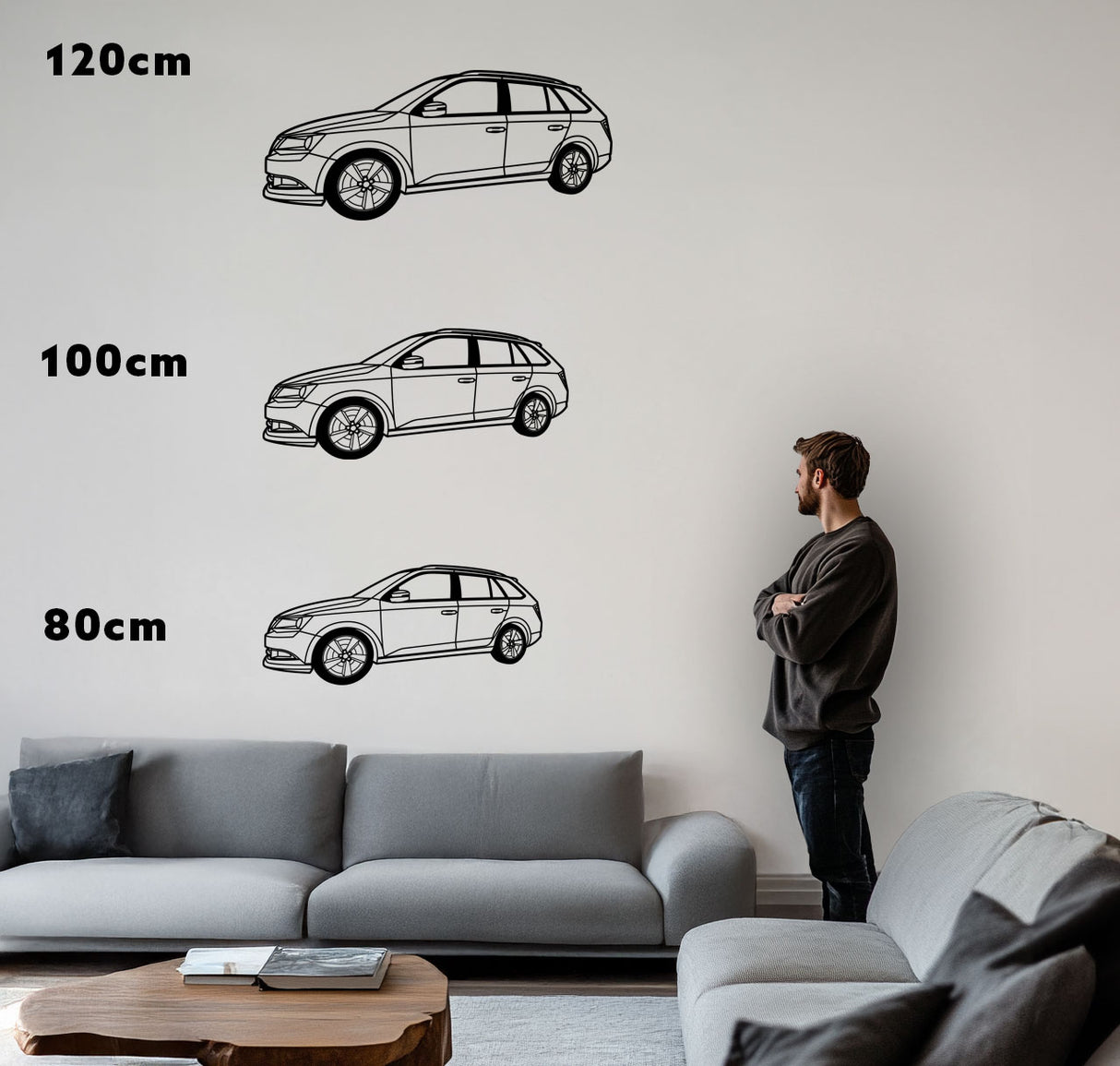 Fabia Kombi – Metall-Silhouette