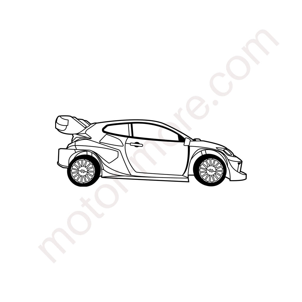 Yaris Rallye – Metall-Silhouette