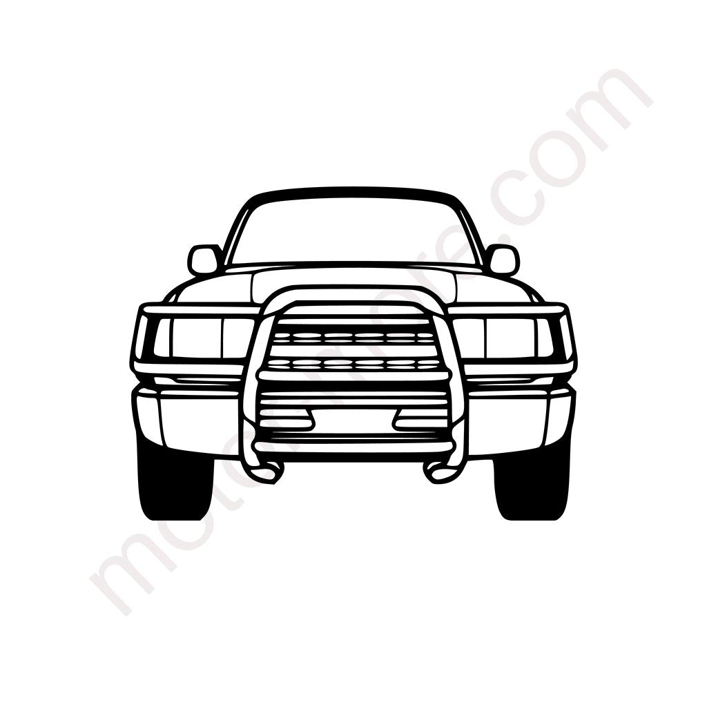 Landcruiser Front Metall-Silhouette