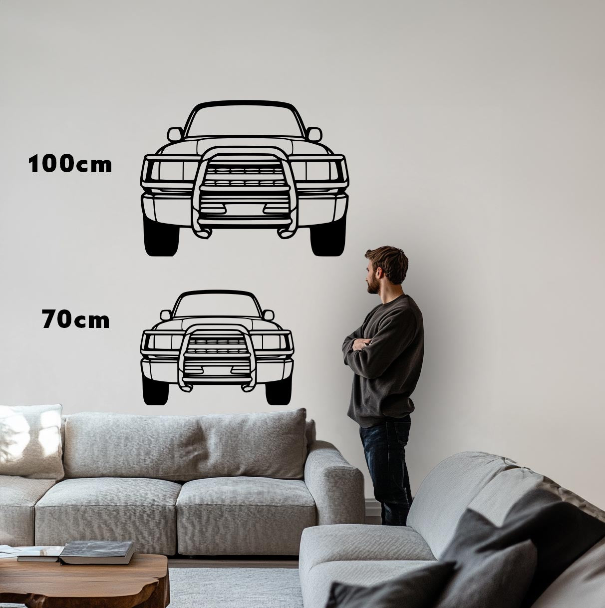 Landcruiser Front Metall-Silhouette