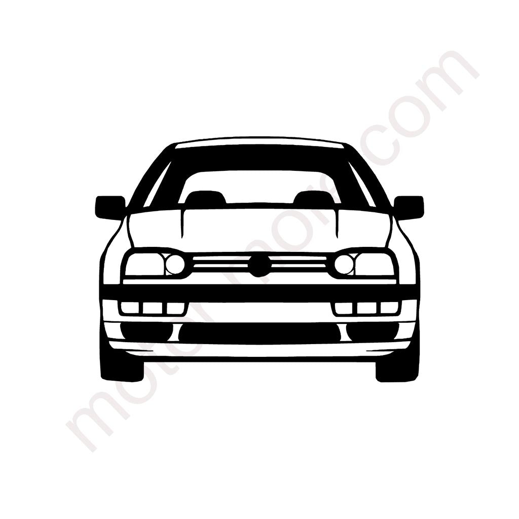 Golf MK3 GTI Front Metall-Silhouette