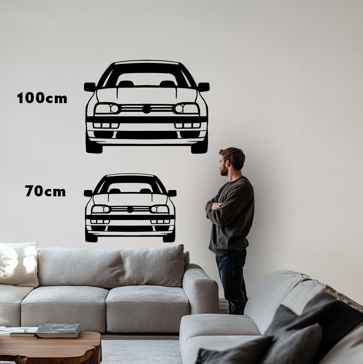 Golf MK3 GTI Front Metall-Silhouette