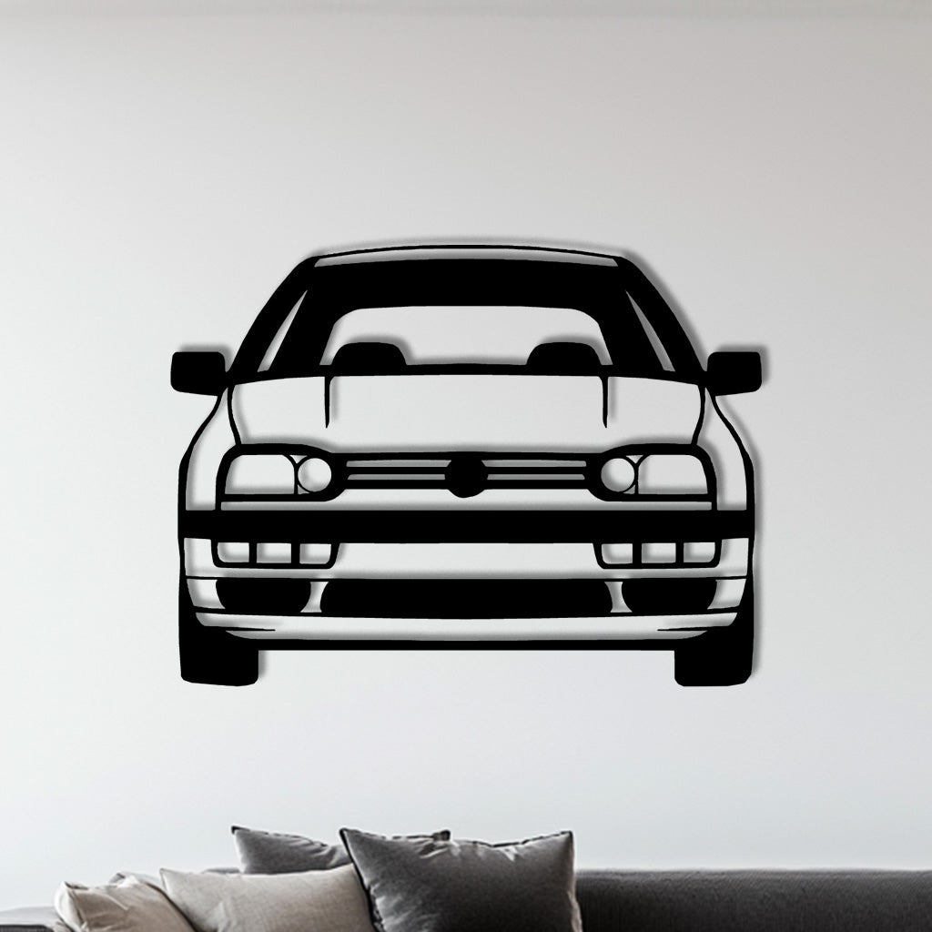 Golf MK3 GTI Front Metall-Silhouette