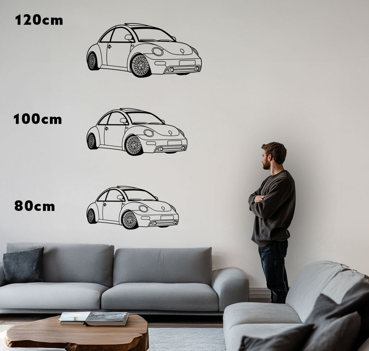 Beetle – Metall-Silhouette