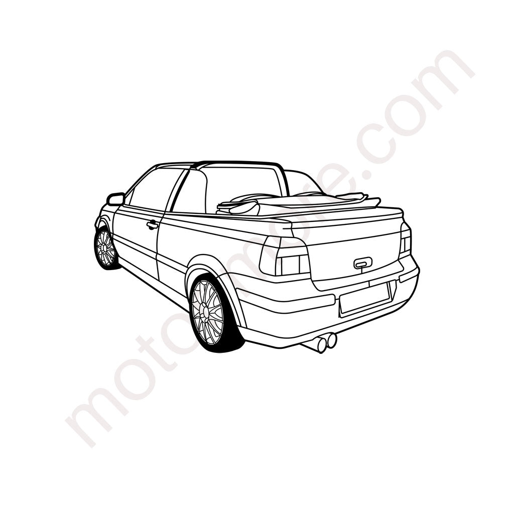Golf 4 Cabrio – Metall-Silhouette