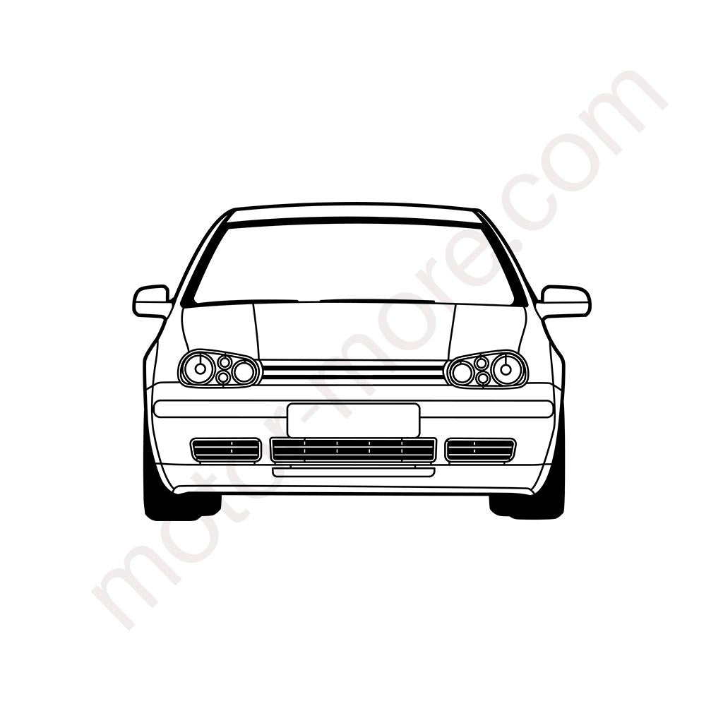 Golf 4 Front Metall-Silhouette