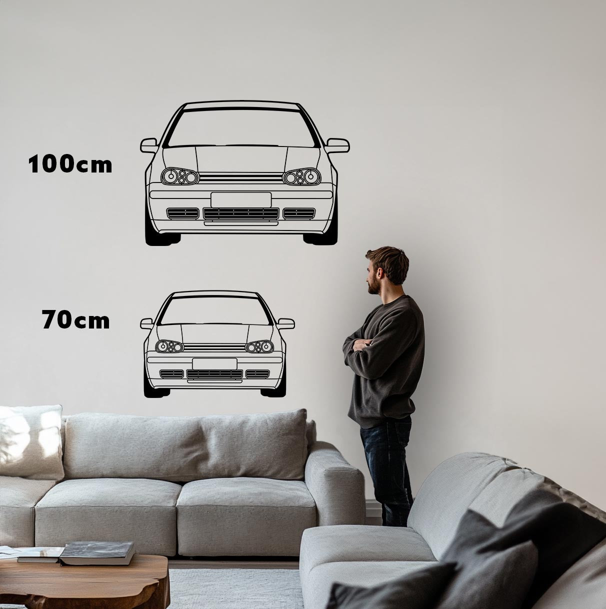 Golf 4 Front Metall-Silhouette