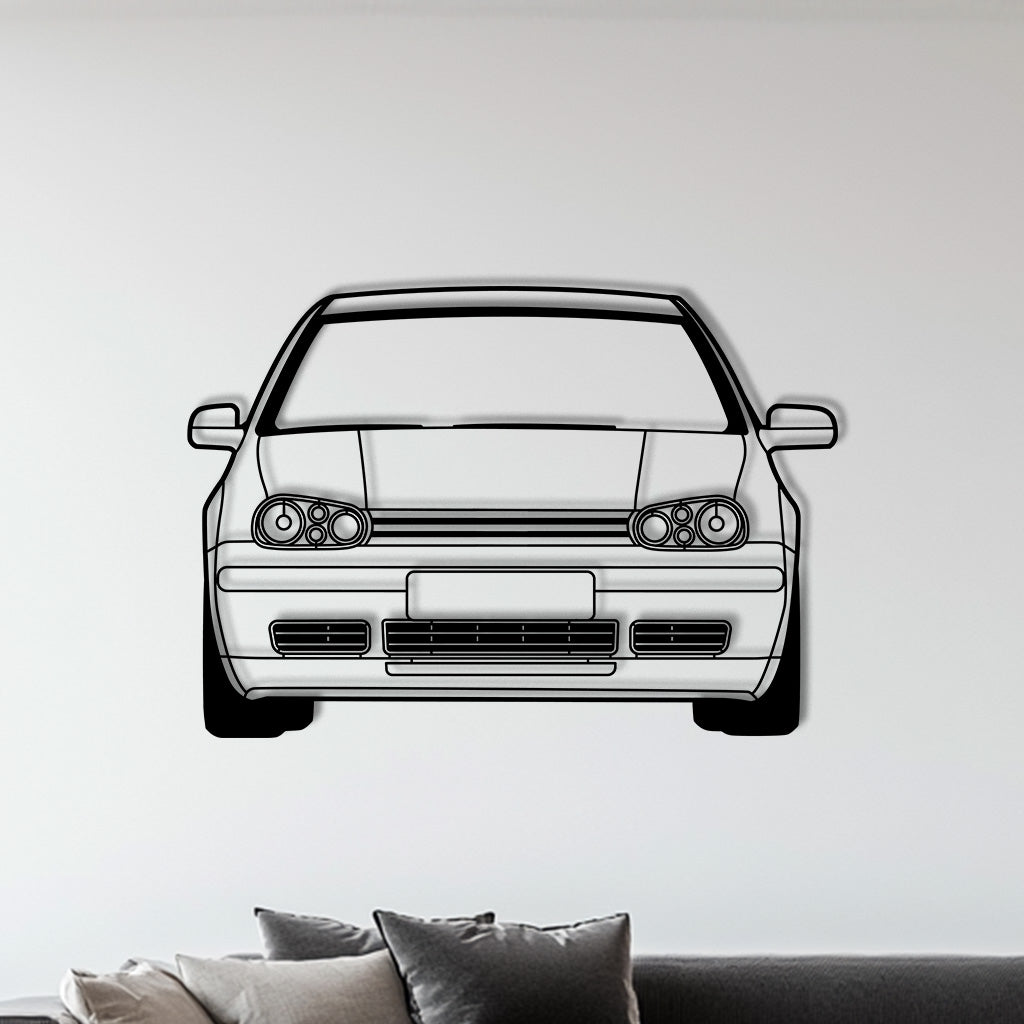 Golf 4 Front Metall-Silhouette