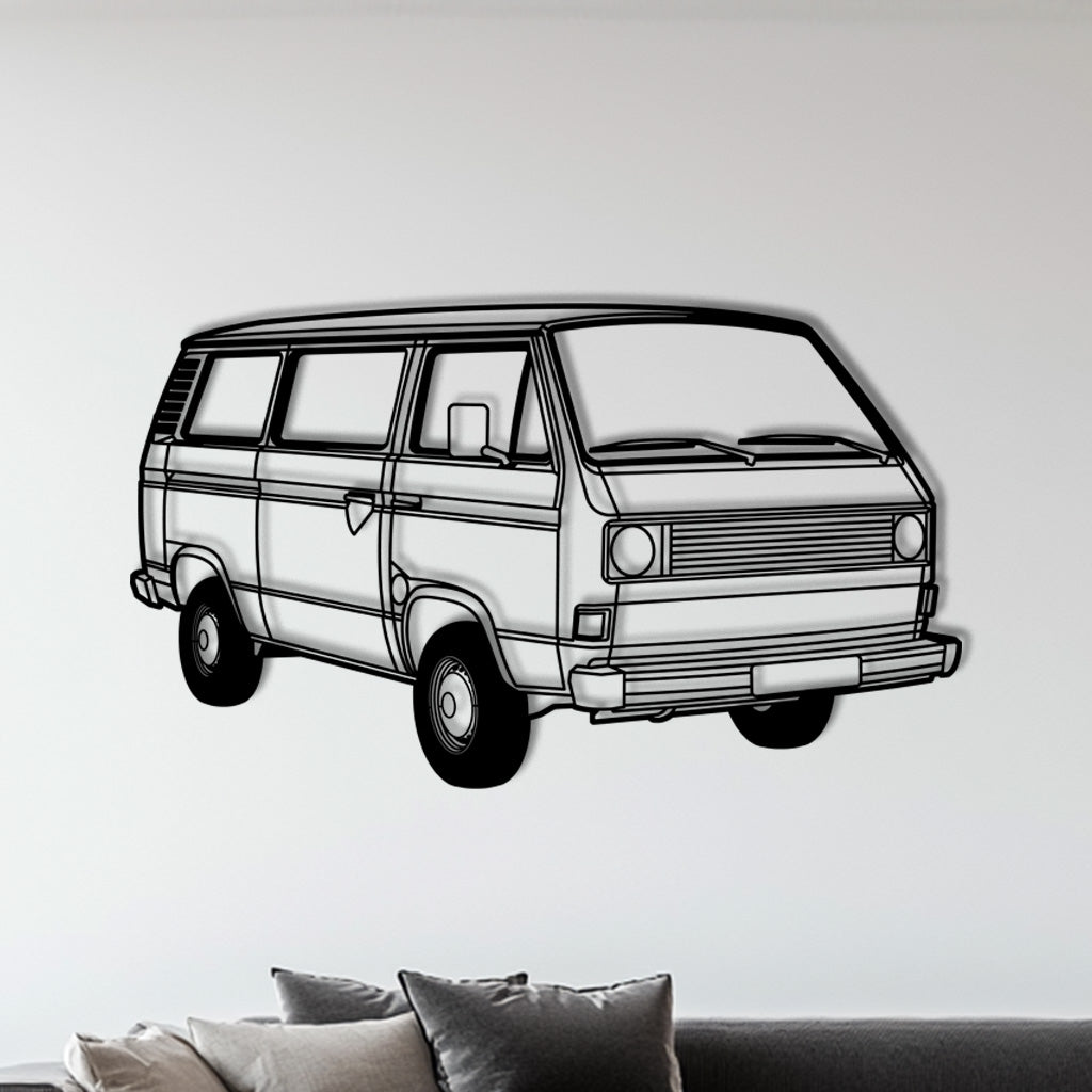 T3 Bus – Metall-Silhouette