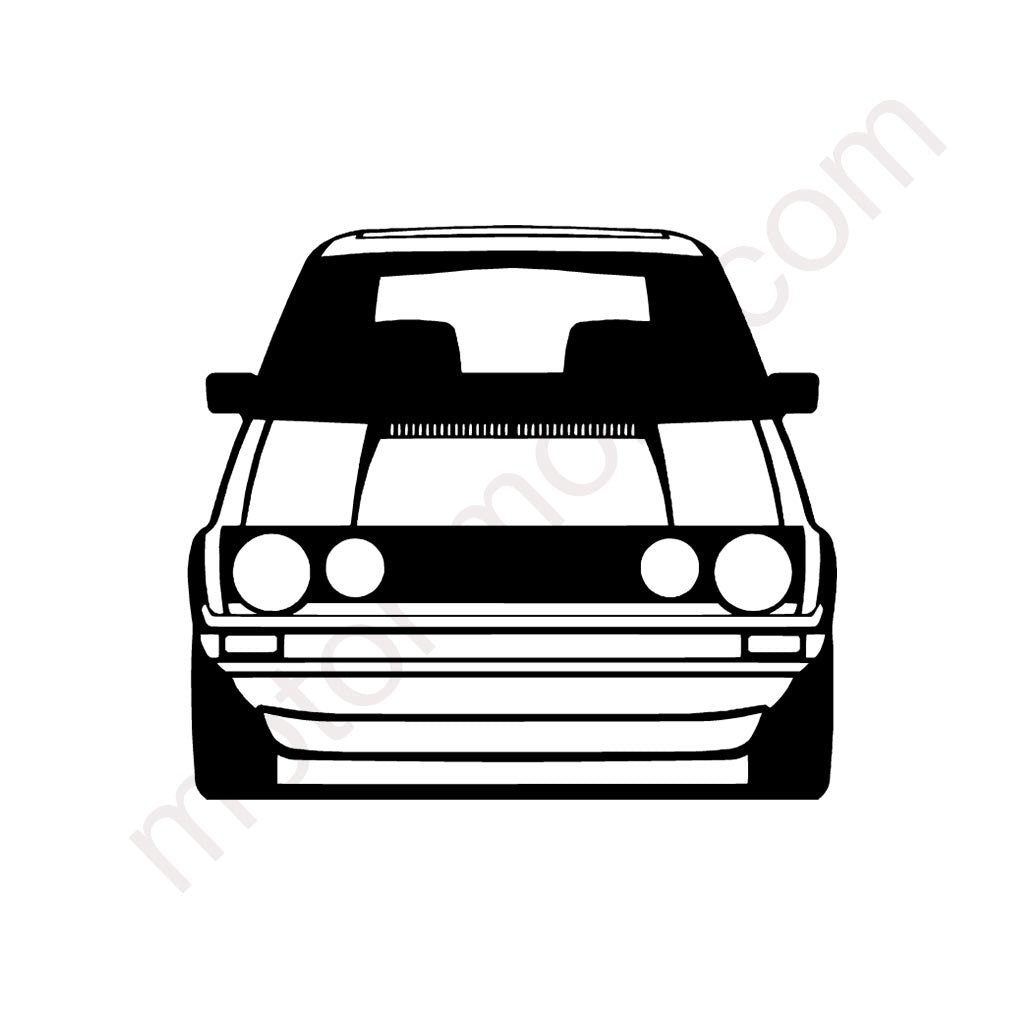 Golf 1 GTI Front Metall-Silhouette