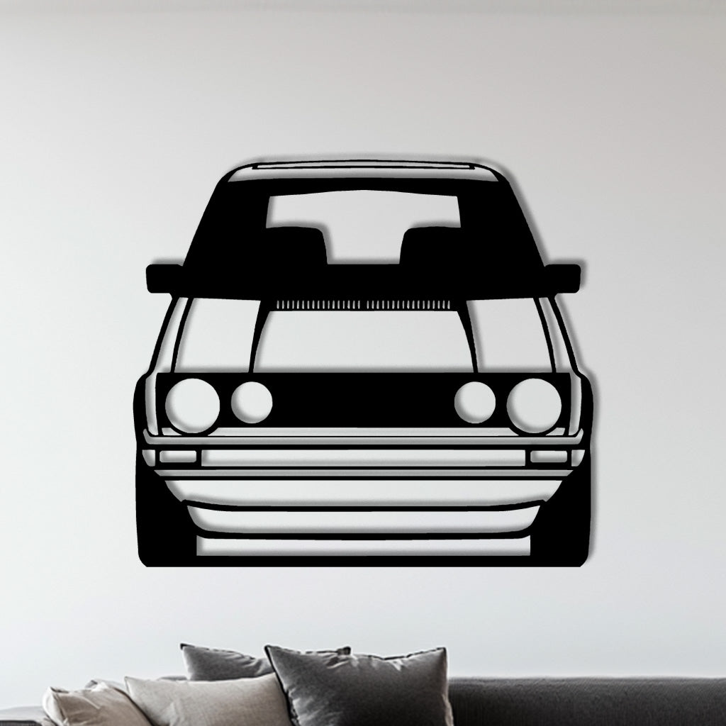 Golf 1 GTI Front Metall-Silhouette
