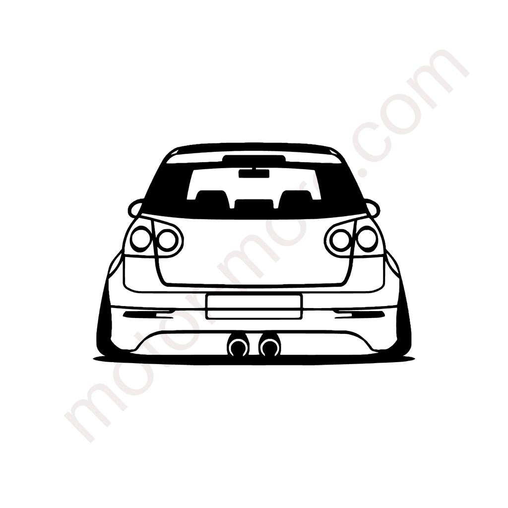 Golf 5 R32 Heck Metall-Silhouette