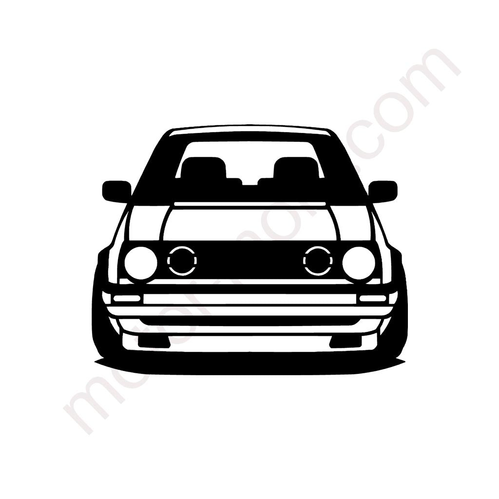 Golf MK2 GTI Front Metall-Silhouette