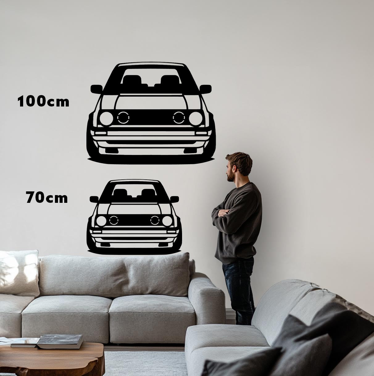 Golf MK2 GTI Front Metall-Silhouette