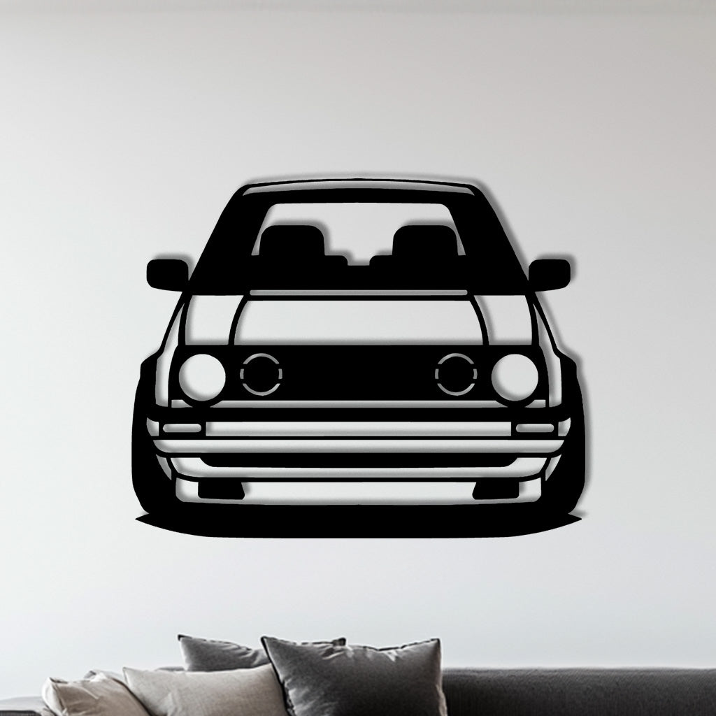 Golf MK2 GTI Front Metall-Silhouette