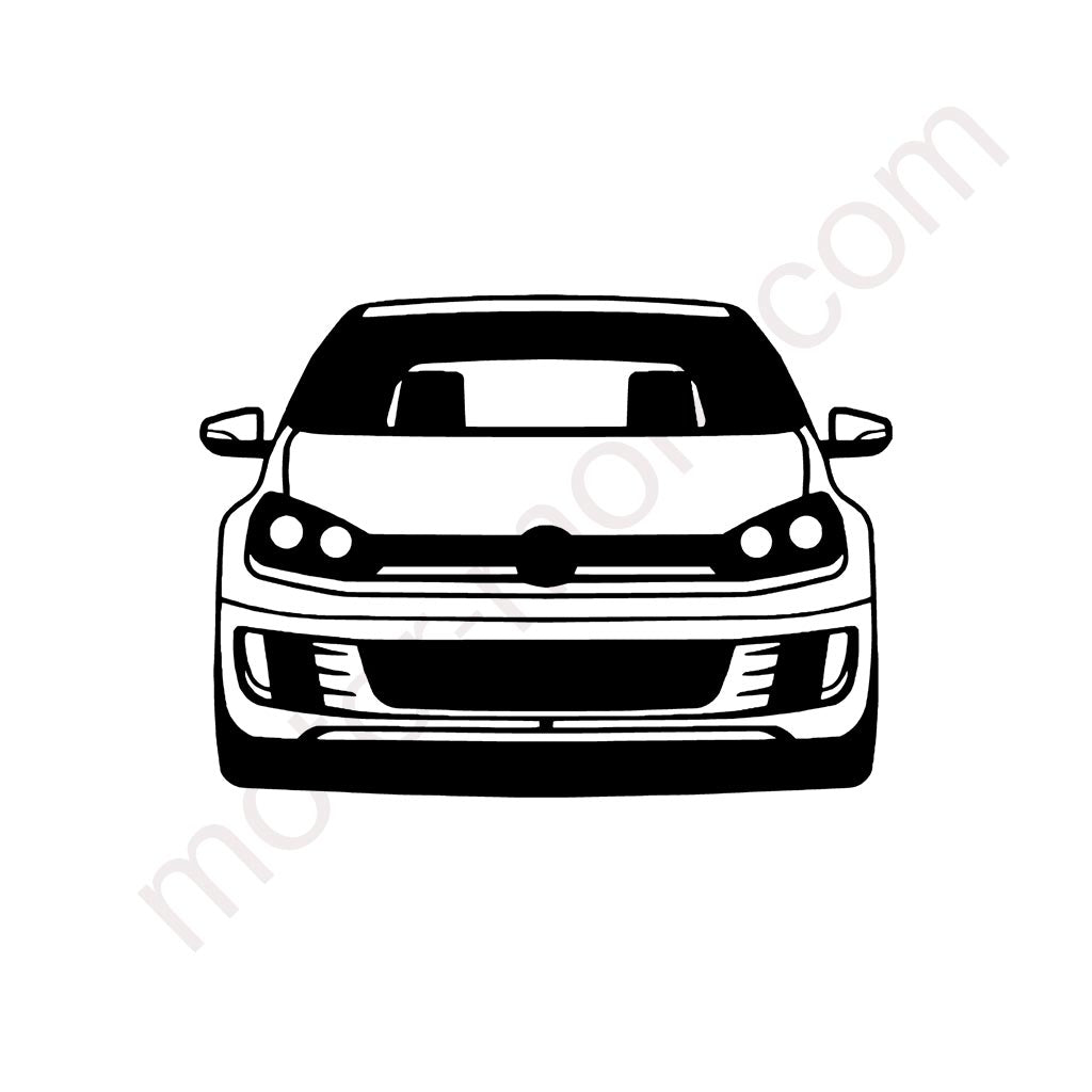Golf MK6 GTI Front Metall-Silhouette